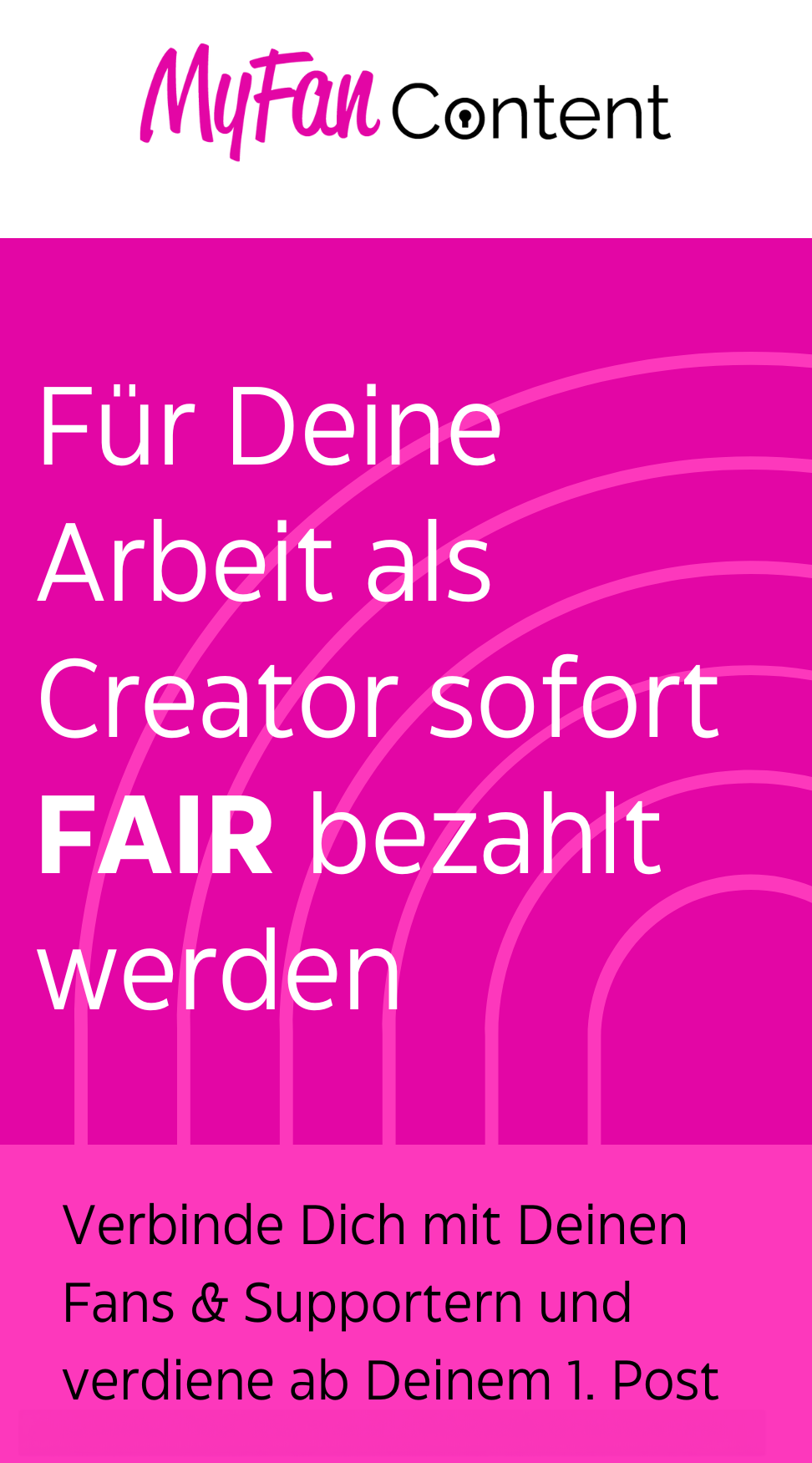 Jetzt anmelden und sofort verdienen – MyFanContent